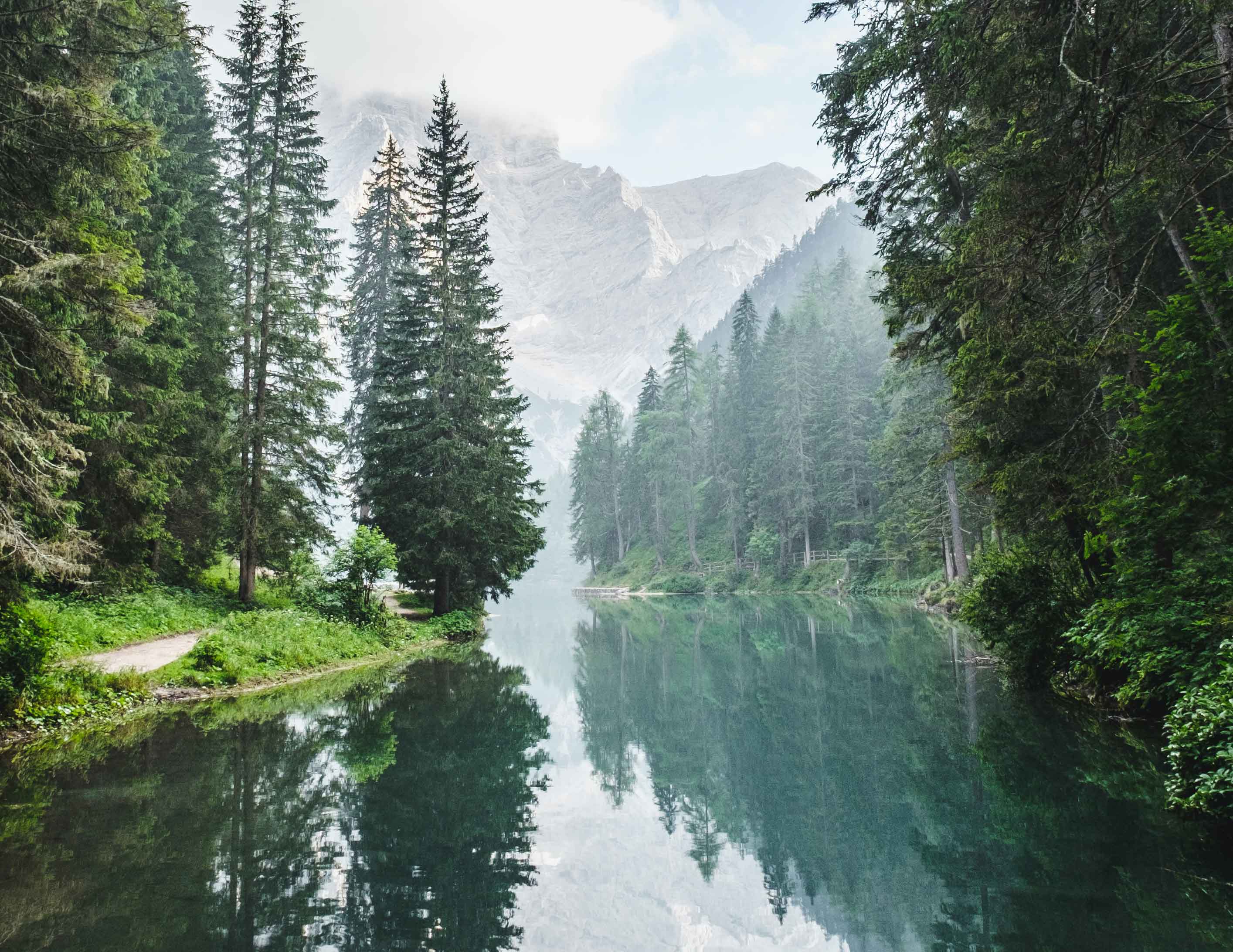 River view of mountain